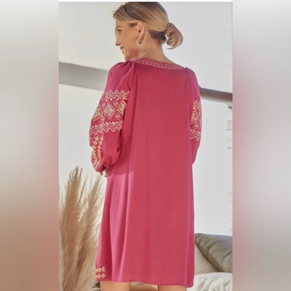 Savanna Jane Embroidered Boho Dress | Women’s Plus Size 1X - Picture 2 of 7